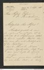 Nachlass Franz Steindachner, Brief von Max Weg an Franz Steindachner (02.09.1905), Inv.Nr. 580.01, Seite 1
